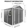 GDFStudio Richard Plastic and Aluminum Alloy Outdoor Storage Shed with Window - 3 of 4