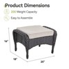 Gymojoy 2 Pieces Assembled Outdoor Patio Ottoman with Removable Cushions - 2 of 4
