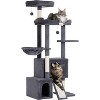 61'' Tall Cat Tree with 2 Condos for Large Adult Cats, Multi-Level Cat Play Tower with Large Perch Scratch Pad Post Hammock - 4 of 4