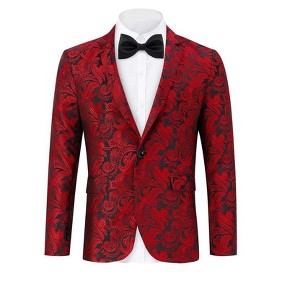 Men's Casual Blazer Sport Coat Slim Fit One Button Suit Lightweight Sport Jacket - 1 of 4