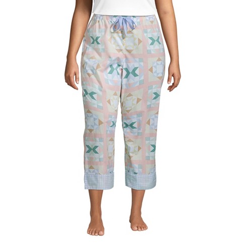 Lands' End Women's Plus Size Print Flannel Pajama Pants - 1x - Evening Blue  Starry Night Cow : Target