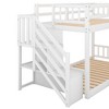 NicBex Twin Over Twin Bunk Bed with Double Safety Guardrail,Loft Bed with Storage Stairs,Modern Bunk Beds,Noise Reduced Bunk Beds for Bedroom - image 4 of 4