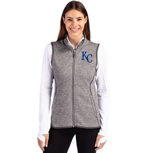 Kansas City Royals Cutter & Buck Mainsail Sweater Knit Womens Full Zip Vest - 1 of 1