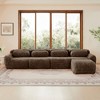 L-Shaped Plush Modular Sectional Sofa with 32D High-Density Sponge, Anti-Slip Base, and Free Combination - 3 of 4