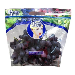 Fresh Black Seedless Grapes - 1.5lb Bag - 1 of 1