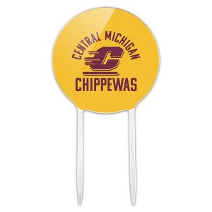 Central Michigan University Chippewas Acrylic Cake Topper Party Decoration for Wedding Anniversary Birthday Graduation - 1 of 4