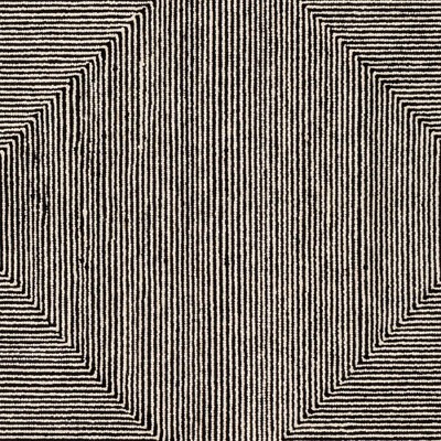 Rucphen Black Wool 5' x 7'6" Modern Area Rug