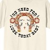 No Need For Luck Today, Baby! Upside-Down Horseshoe Unisex Adult Natural Short Sleeve Crew Neck Tee - 2 of 3