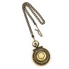 Black Bow Jewelry Charles Hubert Antique Brass Case Gold Tone Skeleton Pocket Watch 47mm - 3 of 4