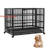 Heavy Duty Metal Dog Crate, 37 ”/42.5 ” /48 ” Dog Cage with Wheels Folding Indoor Dog Crate Perfect for Small Medium and Large Pets - 2 of 4