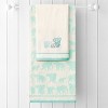 Togas Jumbo White/Turquoise Towel - 4 of 4