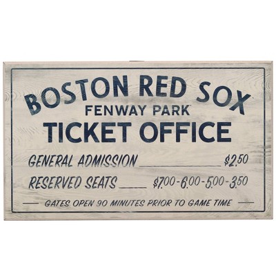 Mlb Boston Red Sox Baseball Wood Sign Panel : Target