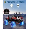 12V Electric Ride on Car for Kids, Battery Powered Truck w/Parent Remote Control, Off-Road Truck with Dual Motors, Wheel Suspension, LED Lights - 3 of 4