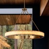 Minka Lavery Minka Divinely 36 1/4" Brass and Quartz Crystal LED Ring Chandelier - 2 of 3