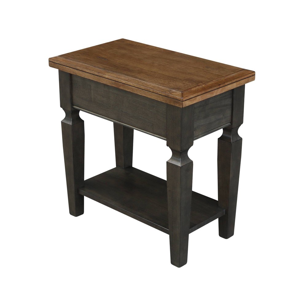 Photos - Coffee Table Vista Side Table Hickory Brown - International Concepts