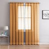 Kate Aurora 2 Piece Rod Pocket Plaid Sheer Voile Window Curtain Panels - 84 in. Long - 2 of 3
