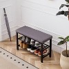 KTMBDW Shoe Rack Bench, 3-Tier Shoe Rack for Entryway, Mid-Century Modern - 3 of 4