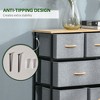 Sapphtopaz Drawer Dresser for Bedroom Horizontal Tower Cabinet Organizer Unit Chest of Drawers Easy Pull Fabric Bins with Metal Frame for Hallway - 2 of 4