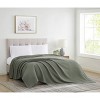 Cannon Full/Queen Heritage Cotton Waffle Blanket Green: Year-Round Comfort, Machine Washable, All Ages - 2 of 3