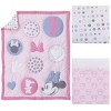 Disney Minnie Mouse Pretty in Pink 3 Piece Nursery Crib Bedding Set - 2 of 4