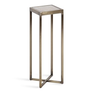 Kate and Laurel Jaspur Square Metal Drink Table, 7x7x21, Gold - 1 of 4