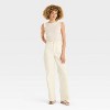 Women's Mid-Rise Relaxed Fit Wide Leg Distressed Jeans - Future Collective White - 3 of 4