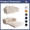 MAXYOYO Convertible Sofa Bed, Pull Out 3 Seater Sleeper Sofa, 2 in 1 Fold Out Floor Couch with Pillows for Living Room - 2 of 4