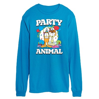 Men's - Garfield - Party Animal Long Sleeve Graphic T-Shirt