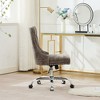 Okak Simple Luxury Tufted Button Swivel Office Chair with Chrome Metal Base & Nailhead Trim,Adjustable Desk Chair for Office,Living Room - 4 of 4