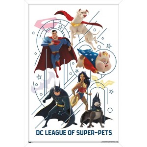 Trends International DC Comics Movie DC League Of Super-Pets - Counterparts Framed Wall Poster Prints - 1 of 4