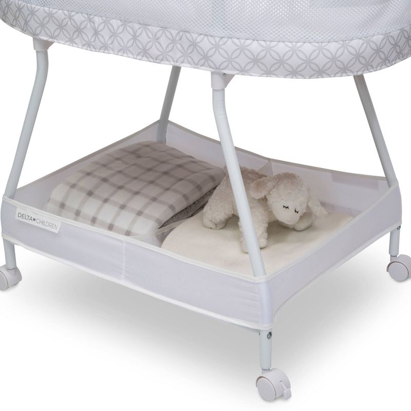 Delta Children Sweet Dreams Bassinet with Airflow Mesh - Gray Infinity, 6 of 9