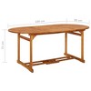 vidaXL Dining Table Various wood shades Solid Acacia Wood - 4 of 4