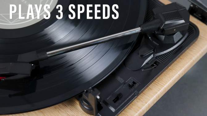 Crosley Brio Shelf System Vinyl Record Player - Natural, 2 of 17, play video