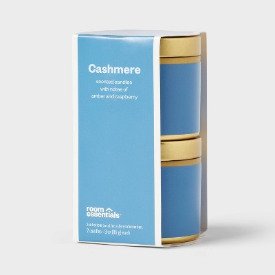 2pk Tin Jar Candle Gift Set Cashmere 3oz - Room Essentials™