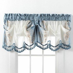 Kate Aurora Danbury Custom Austrian Embroidered Rod Pocket Window Valance Treatment - 1 of 1