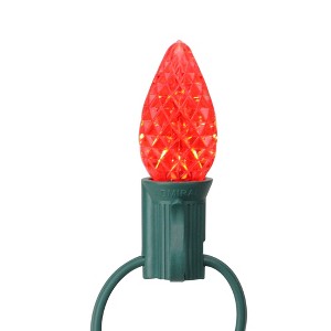 Northlight Faceted LED C7 Christmas Replacement Bulbs - Red - Pack of 25 - 1 of 2