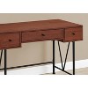 Monarch Specialties Computer Desk Home Office Laptop Storage Drawers 48InchL Work Metal Laminate Brown Black Transitional - 3 of 4