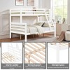Twin over Full Bunk Bed with Ladder – Wooden Frame with High Guardrails for Kids – No Box Spring Needed – Sturdy and Space-Saving - 4 of 4