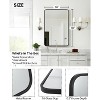 Bathroom Mirror, Rounded Corner Metal Framed Rectangular Vanity Mirror, Hangs Horizontally or Vertically - 3 of 4