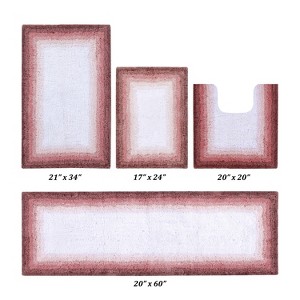 Torrent Collection 100% Soft Cotton Tufted Weave Bath Rug Set, Ombre Pattern, Super Soft & Absorbent, Machine Washable Bathroom Mats - 1 of 4