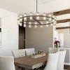 BAOURE 36 Inches Luxury Chandeliers, Black Crystal Chandelier Living Room Decorative Lights Simple Modern Dining Room LED Lighting,for Home Decor - 2 of 4