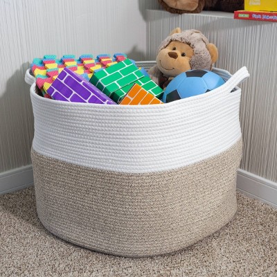 Extra-Large Natural Cotton Rope Storage Basket