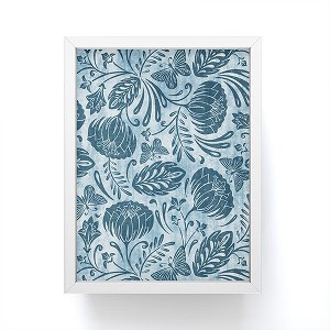 Heather Dutton Arabella Washed Indigo Framed Mini Art Print 4" (H) x 3" (W) x 1" (D) - Society6 - 1 of 3
