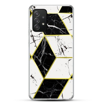 MyBat Fusion Protector Cover Case Compatible With Samsung Galaxy A52 5G - Electroplated Black Marbling