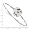 Black Bow Jewelry Sterling Silver Kappa Alpha Theta Greek Life Bangle Bracelet 7 Inch - 2 of 3