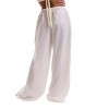 Clearlove Womens Linen Pants Wide Leg Loose Cotton Swimsuit Coverups Summer Pants Beach Vacation Outfits - 2 of 4