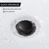 WOWOW Bathroom and Vessel Sink Pop-Up Drain Stopper Without Overflow in Matte Black - 3 of 4