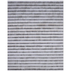 HomeRoots 9' X 12' Brown and Ivory Striped Hand Loomed Area Rug - 1 of 4