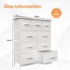 DOMETOUR Dresser for Bedroom 9 Drawer Fabric Storage Tower, Storage Cabinet Tall Chest Organizer Unit Bins Living Room Entryway Closet-Gray - 4 of 4