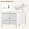 3 Drawer Fluted Dresser, Wide Wood Chest of Drawers with Metal Legs, Modern Storage Organizer with Anti-Tip for Bedroom, Living Room, Entryway - 2 of 4